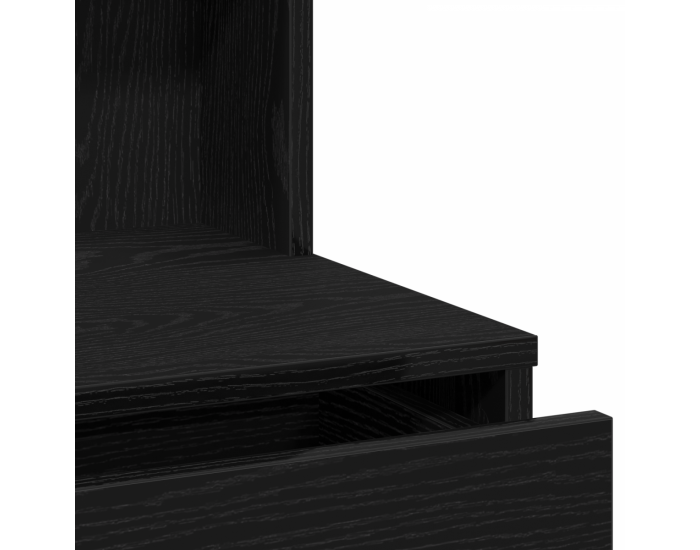 Sonata H LED тоалетка с 2 шкафа от черен дъб инж. дървесина