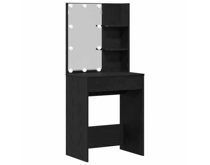 Sonata H LED тоалетка с 2 шкафа от черен дъб инж. дървесина
