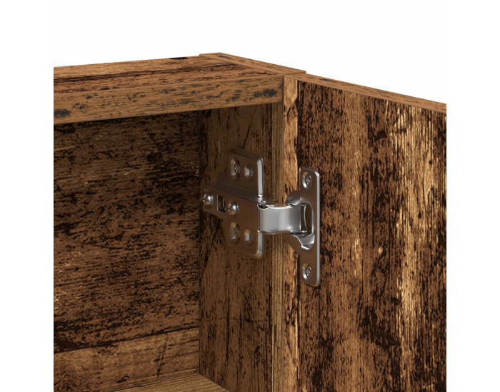 Sonata H Тоалетна маса с огледало и LED светлини Старо дърво Инженерна дървесина