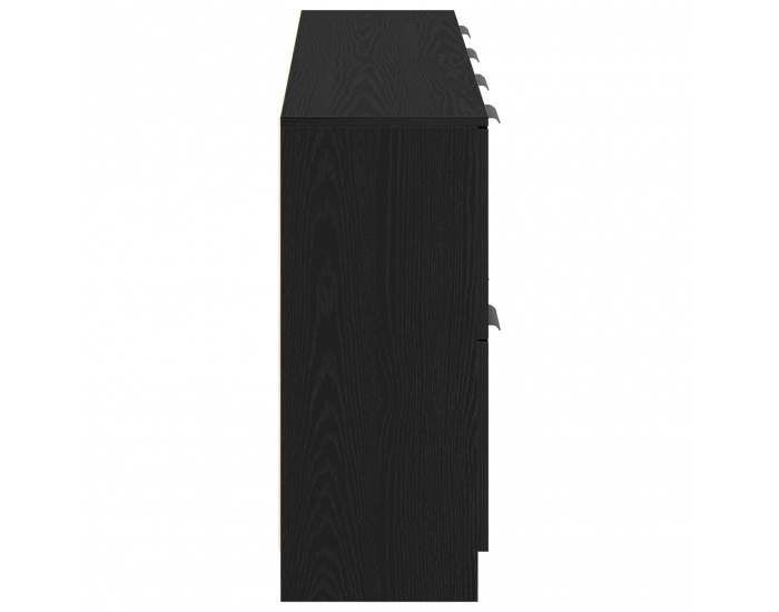 Sonata H Сайдбордове 2 броя Черен Дъб 60x30x70 см Инженерна дървесина