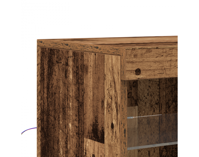 Sonata H Бюфет с LED светлини Старо дърво 163x37x100 см Обработено дърво Sonata H Бюфет с LED светлини Старо дърво 163x37x100 см Обработено дърво