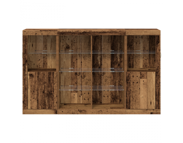 Sonata H Бюфет с LED светлини Старо дърво 163x37x100 см Обработено дърво Sonata H Бюфет с LED светлини Старо дърво 163x37x100 см Обработено дърво