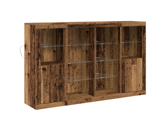 Sonata H Бюфет с LED светлини Старо дърво 163x37x100 см Обработено дърво Sonata H Бюфет с LED светлини Старо дърво 163x37x100 см Обработено дърво