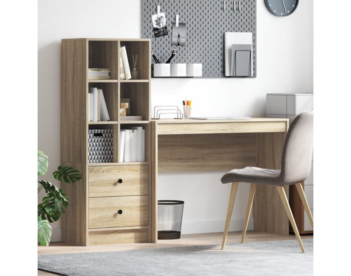 Sonata H Бюро с хранилище Sonoma Oak Инженерна дървесина