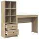 Sonata H Бюро с хранилище Sonoma Oak Инженерна дървесина