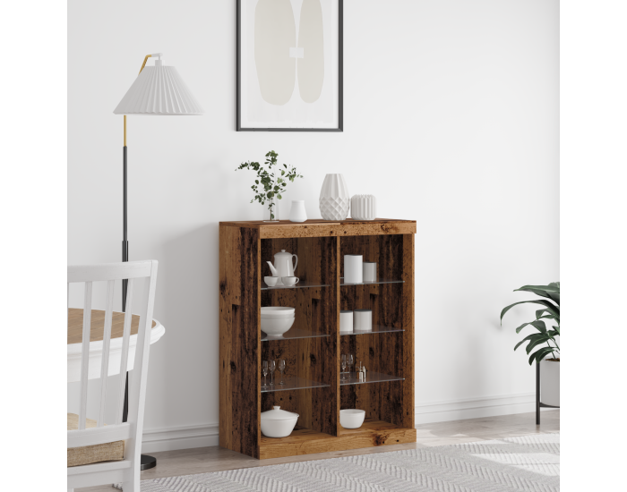 Sonata H Секретар с LED осветление Старо дърво 41x37x100 см