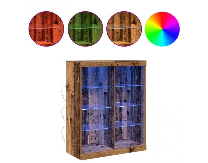 Sonata H Секретар с LED осветление Старо дърво 41x37x100 см