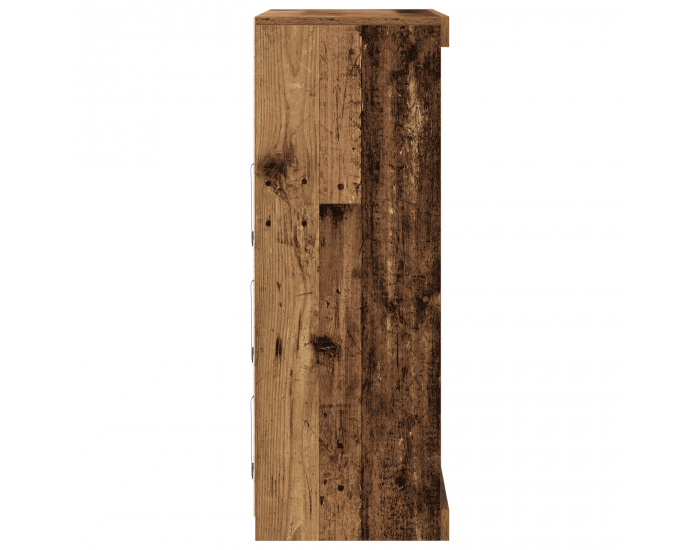 Sonata H Секретар с LED осветление Старо дърво 41x37x100 см