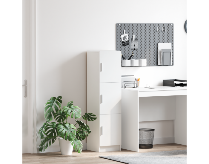 Sonata H Бял шкаф Бяло МДФ дървесина Среден Бял шкаф Правоъгълен