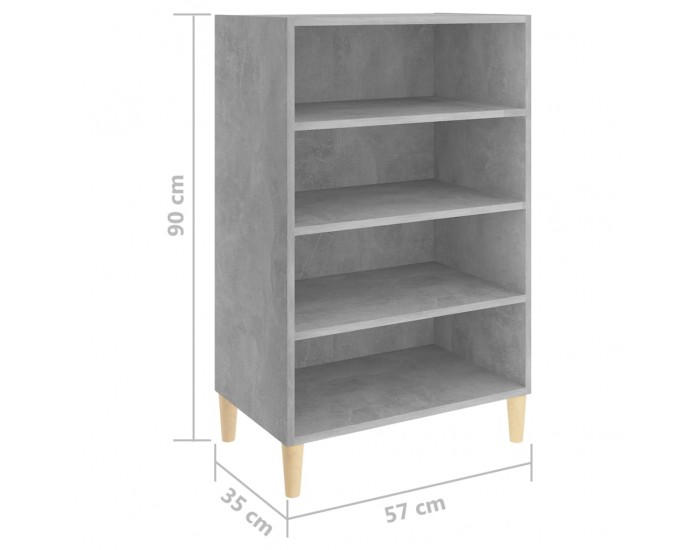 Sonata H Бюфет, бетонно сив, 57x35x90 см, инженерно дърво Sonata H Бюфет, бетонно сив, 57x35x90 см, инженерно дърво