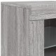 Sonata H Сайдборд с LED светлини, сив сонома, 60,5x37x67 см