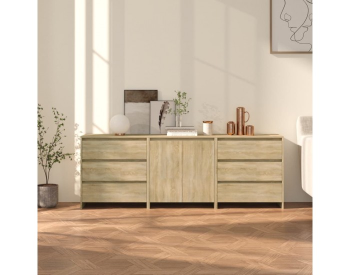 Sonata H Бюфети, 3 бр, дъб сонома, инженерна дървесина