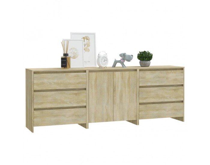 Sonata H Бюфети, 3 бр, дъб сонома, инженерна дървесина