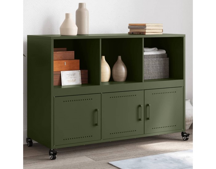 Sonata H Бюфет, маслиненозелен, 100,5x39x72 см, стомана Sonata H Бюфет, маслиненозелен, 100,5x39x72 см, стомана