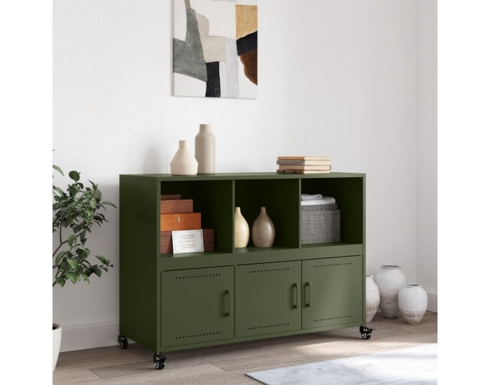 Sonata H Бюфет, маслиненозелен, 100,5x39x72 см, стомана Sonata H Бюфет, маслиненозелен, 100,5x39x72 см, стомана