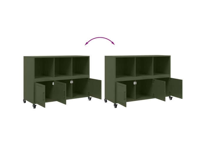 Sonata H Бюфет, маслиненозелен, 100,5x39x72 см, стомана Sonata H Бюфет, маслиненозелен, 100,5x39x72 см, стомана