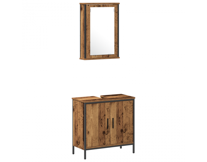 Sonata H Комплект мебели за баня от 3 части стара дървесина