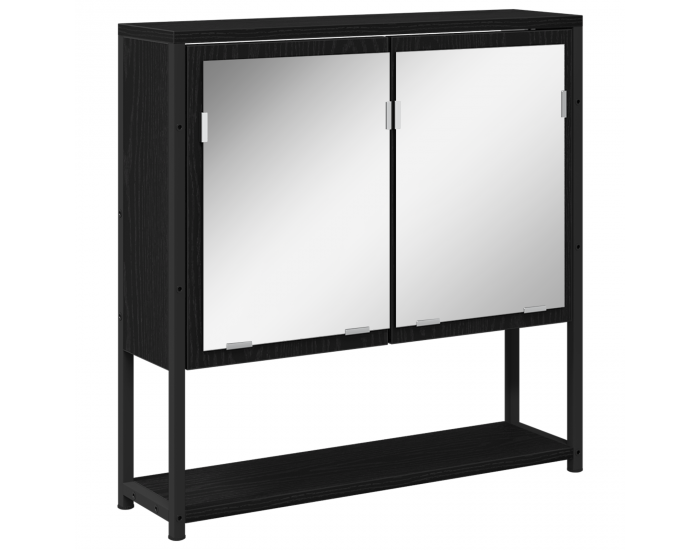 Sonata H Комплект мебели за баня от 3 части Черен дъб Инженерна дървесина