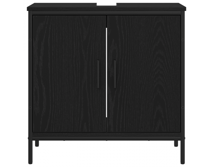 Sonata H Комплект мебели за баня от 3 части Черен дъб Инженерна дървесина