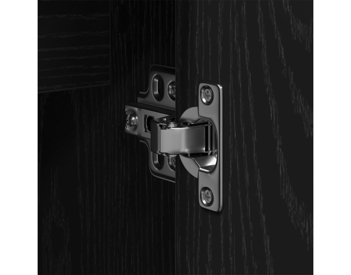 Sonata H Комплект мебели за баня от 3 части Черен дъб Инженерна дървесина