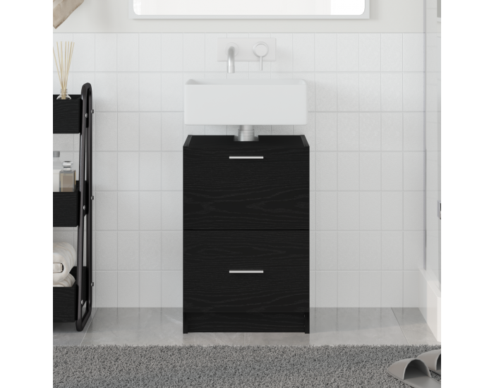 Sonata H Чекмедже за мивка Черен дъб 40x37x59 см Инженерна дървесина