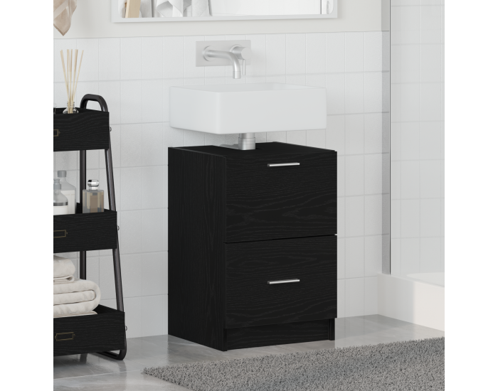 Sonata H Чекмедже за мивка Черен дъб 40x37x59 см Инженерна дървесина