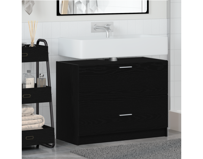 Sonata H Мивка шкаф Черен дъб 78x37x59 см Инженерна дървесина