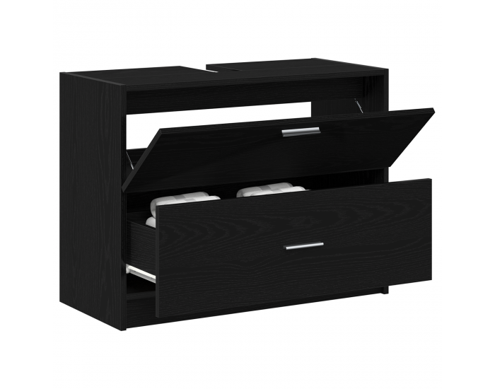 Sonata H Мивка шкаф Черен дъб 78x37x59 см Инженерна дървесина