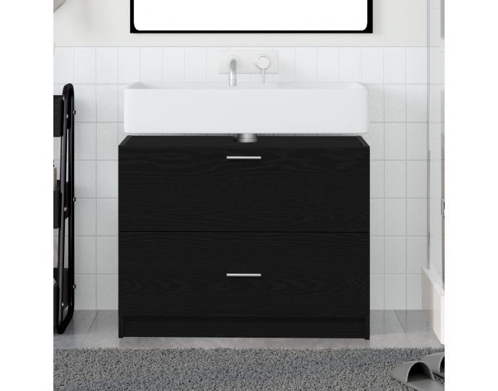 Sonata H Мивка шкаф Черен дъб 78x37x59 см Инженерна дървесина