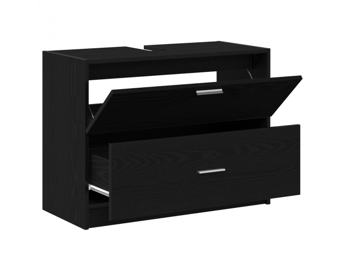 Sonata H Мивка шкаф Черен дъб 78x37x59 см Инженерна дървесина