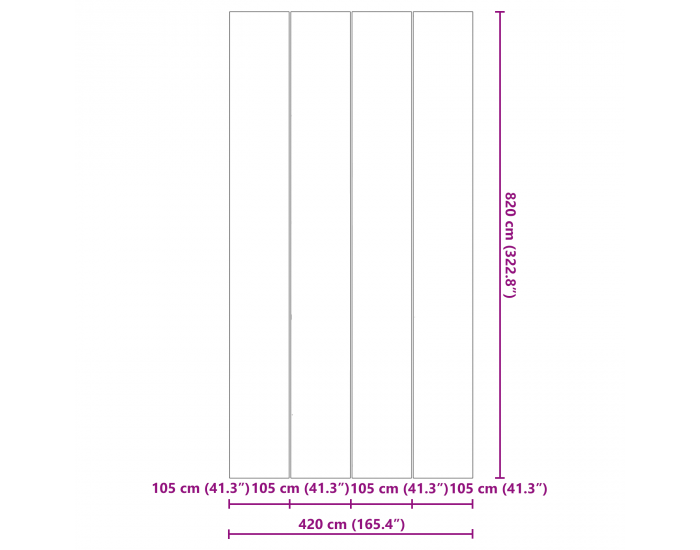 Sonata H Правоъгълно покривало за басейн Черно Пластмаса 820 x 420 см