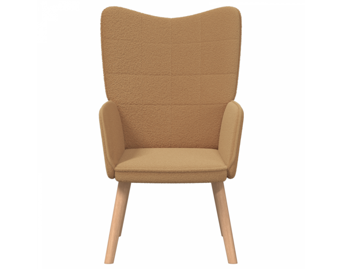 Sonata H Relaxing Chair Бежов къдрав подобен на вълна плат