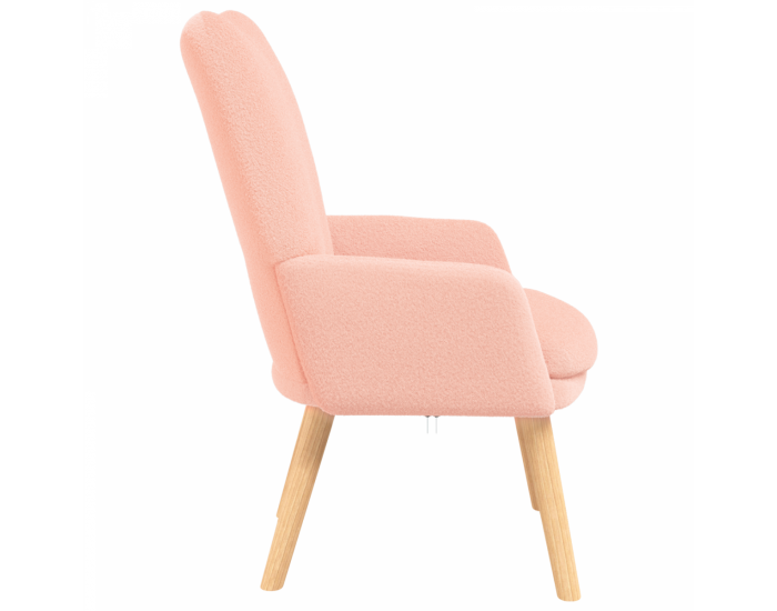 Sonata H Релаксиращ стол Розова къдрена вълнообразна тапицерия