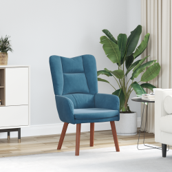 Sonata H Релаксиращ стол Синьо кадифе - Фотьойли