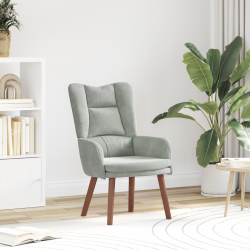 Sonata H Релаксиращ стол Светлосив велур - Фотьойли