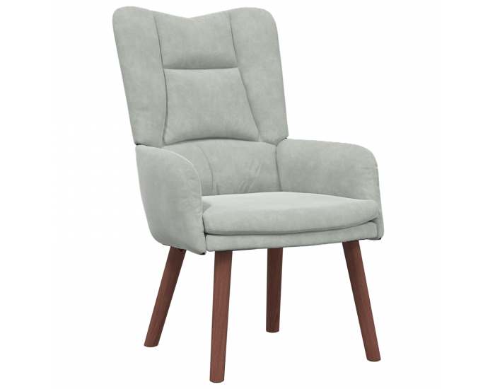 Sonata H Релаксиращ стол Светлосив велур