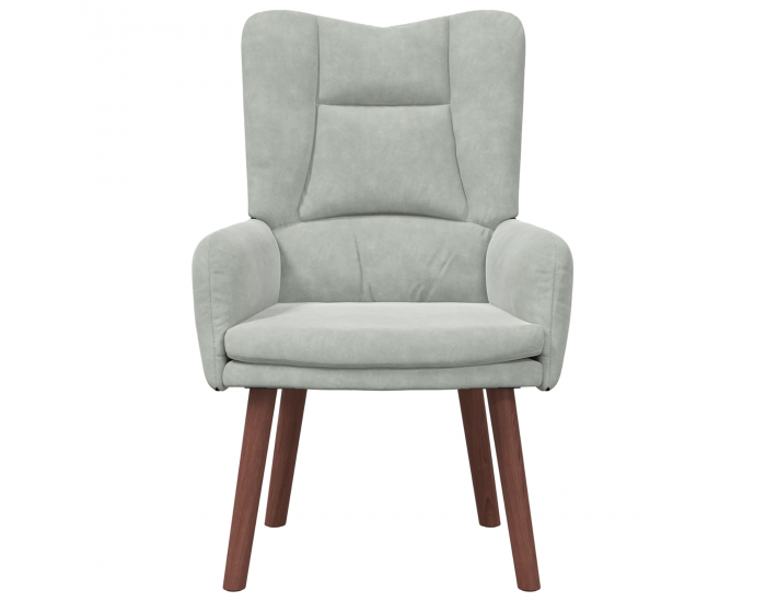 Sonata H Релаксиращ стол Светлосив велур