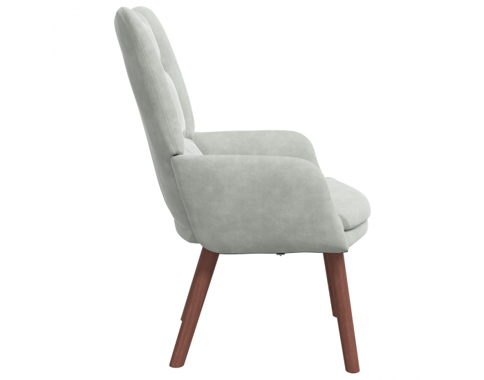 Sonata H Релаксиращ стол Светлосив велур