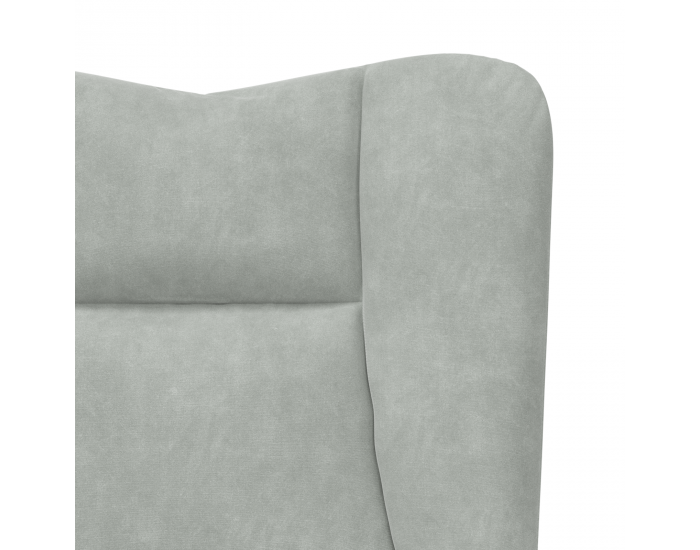 Sonata H Релаксиращ стол Светлосив велур