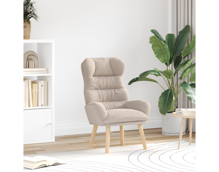 Sonata H Успокояващ стол Светлосив копринен подобен текстил