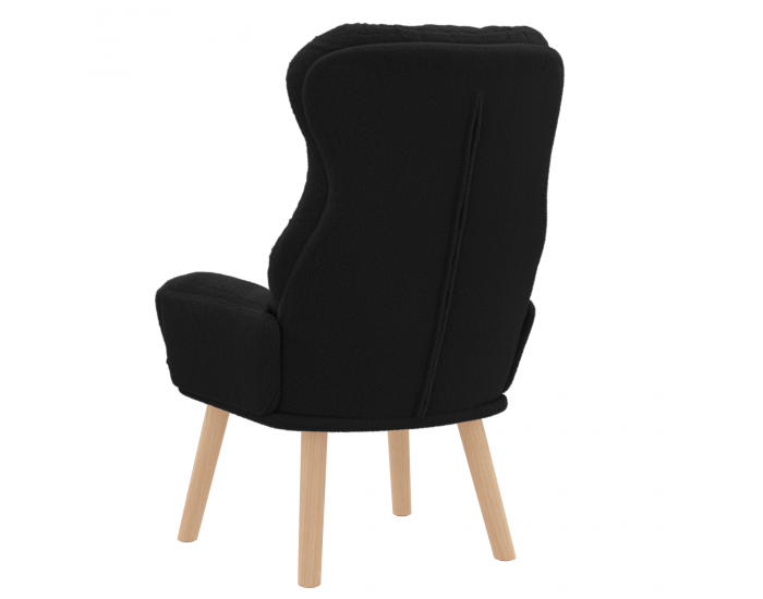 Sonata H Релаксиращ стол Черен къдрав подобен на вълна