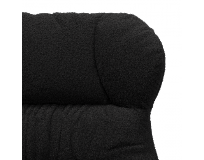 Sonata H Релаксиращ стол Черен къдрав подобен на вълна