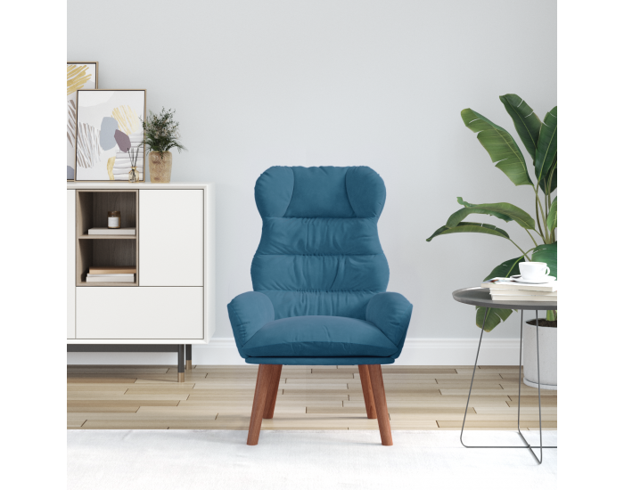 Sonata H Спокойно столче от синьо кадифе