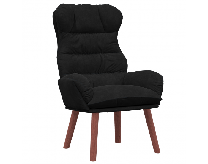 Sonata H Удобен фотьойл Черен велур