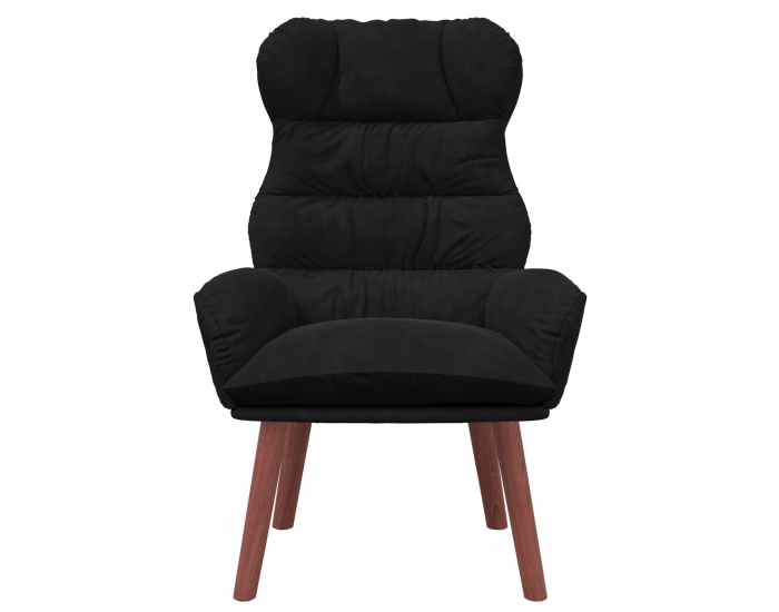 Sonata H Удобен фотьойл Черен велур