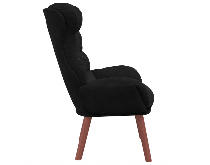 Sonata H Удобен фотьойл Черен велур