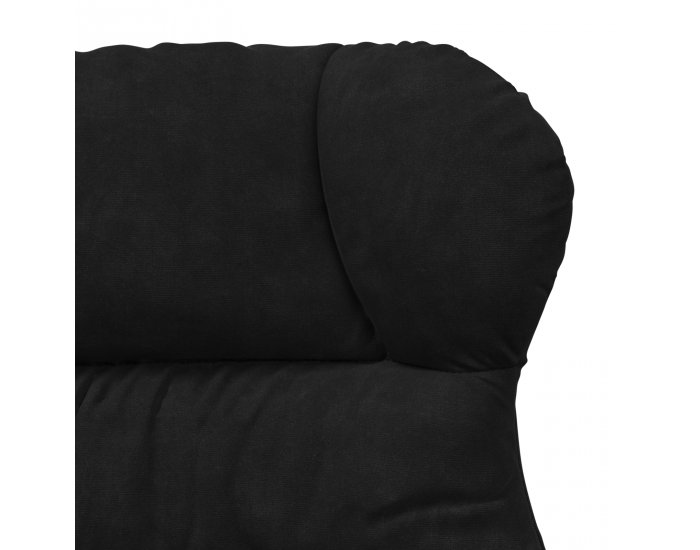 Sonata H Удобен фотьойл Черен велур