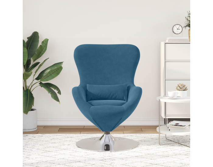 Egg Chair в синьо кадифе Egg Chair в синьо кадифе