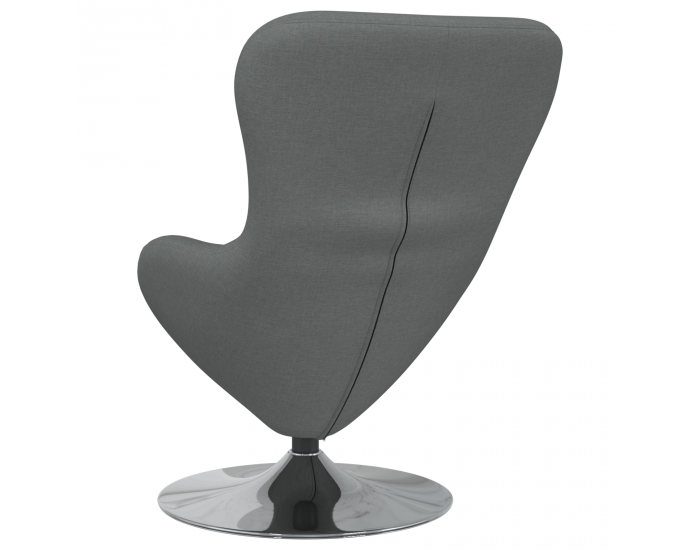 Sonata H Яйцевиден стол Тъмен сив Текстил