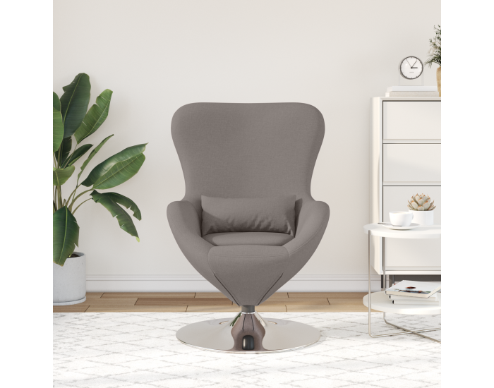 Sonata H Яйцевиден стол от таупе плат